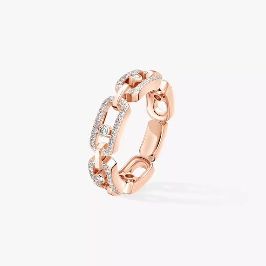 [ORA]Move Link Pave_-Set Diamond Ring in Gold