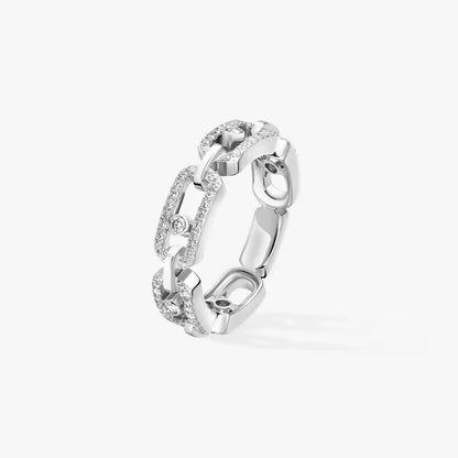 [ORA]Move Link Pave_-Set Diamond Ring in Gold