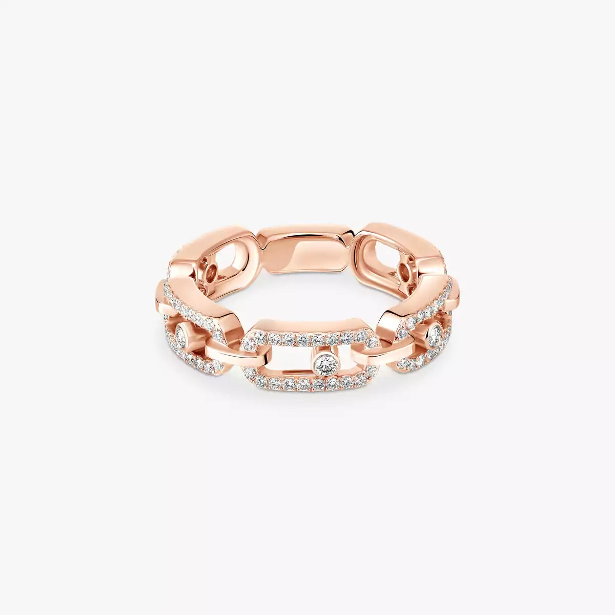 [ORA]Move Link Pave_-Set Diamond Ring in Gold