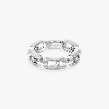 [ORA]Move Link Pave_-Set Diamond Ring in Gold