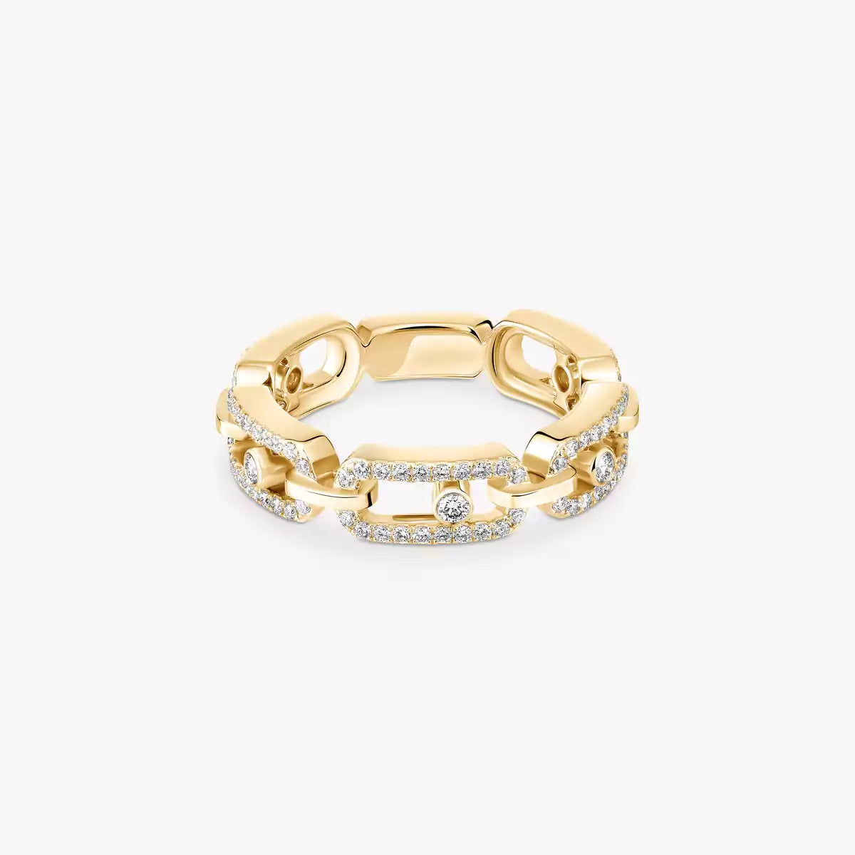 [ORA]Move Link Pave_-Set Diamond Ring in Gold