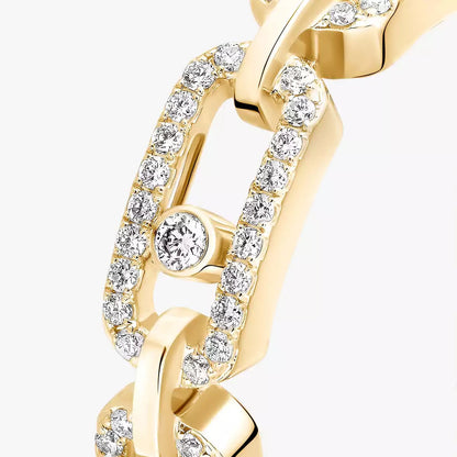 [ORA]Move Link Pave_-Set Diamond Ring in Gold