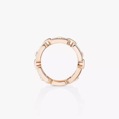 [ORA]Move Link Pave_-Set Diamond Ring in Gold