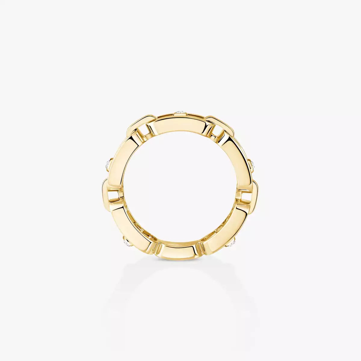 [ORA]Move Link Pave_-Set Diamond Ring in Gold