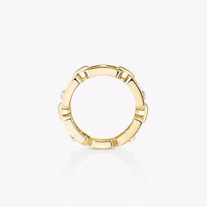 [ORA]Move Link Pave_-Set Diamond Ring in Gold