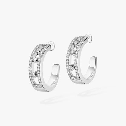[ORA]Diamond Pave_ Hoop Earrings Move