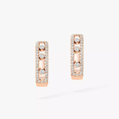 [ORA]Diamond Pave_ Hoop Earrings Move