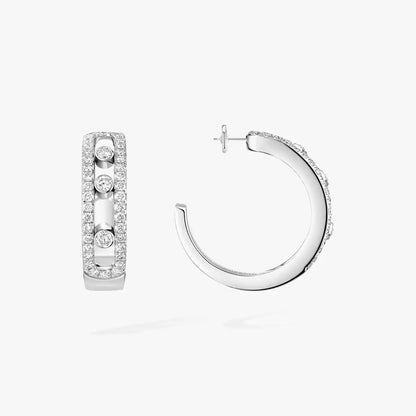[ORA]Diamond Pave_ Hoop Earrings Move