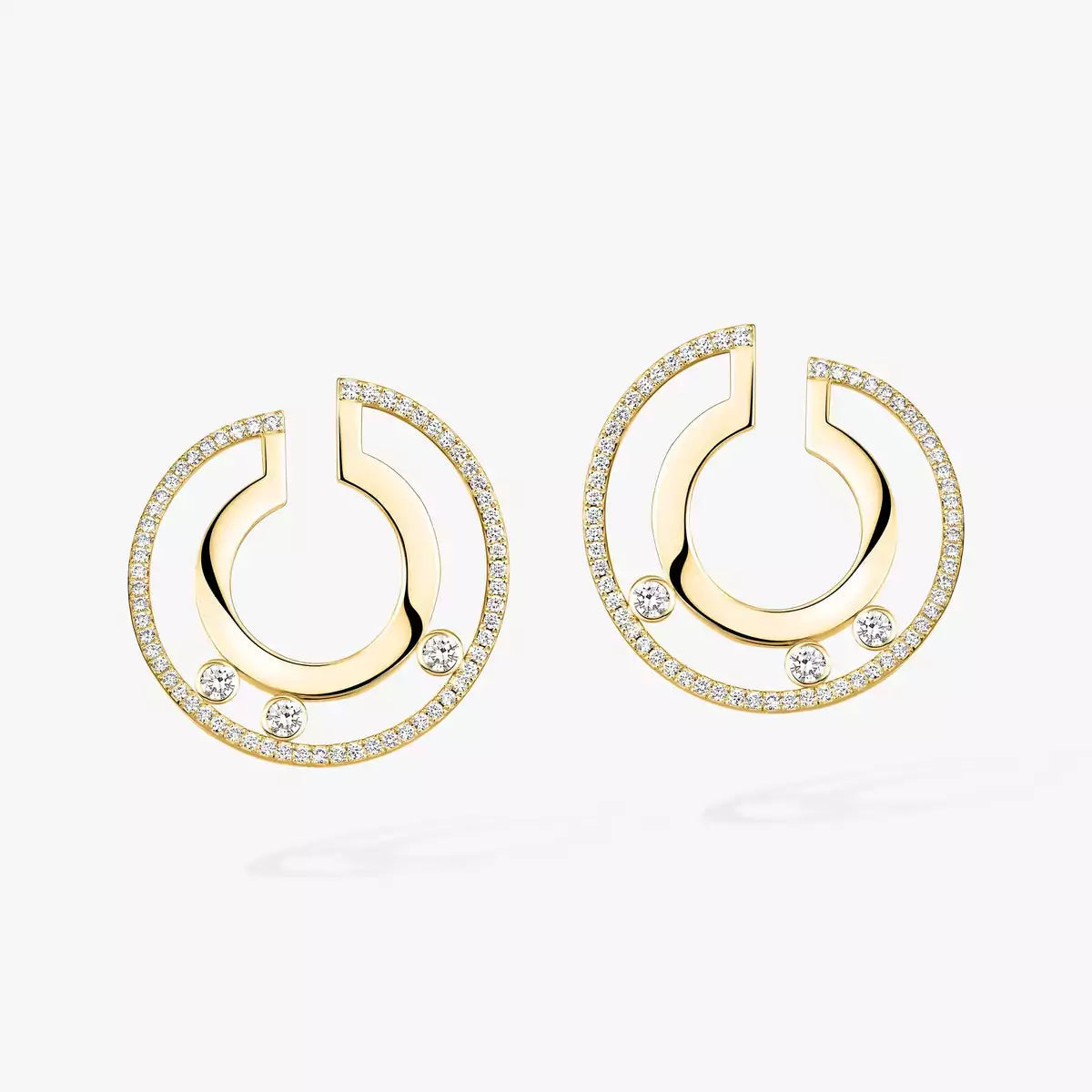 [ORA] Move Romane Small Diamond Hoop Earrings