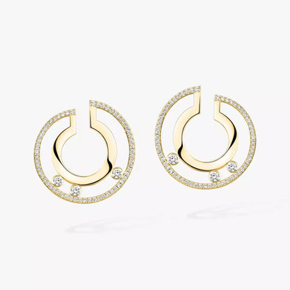 [ORA] Move Romane Small Diamond Hoop Earrings