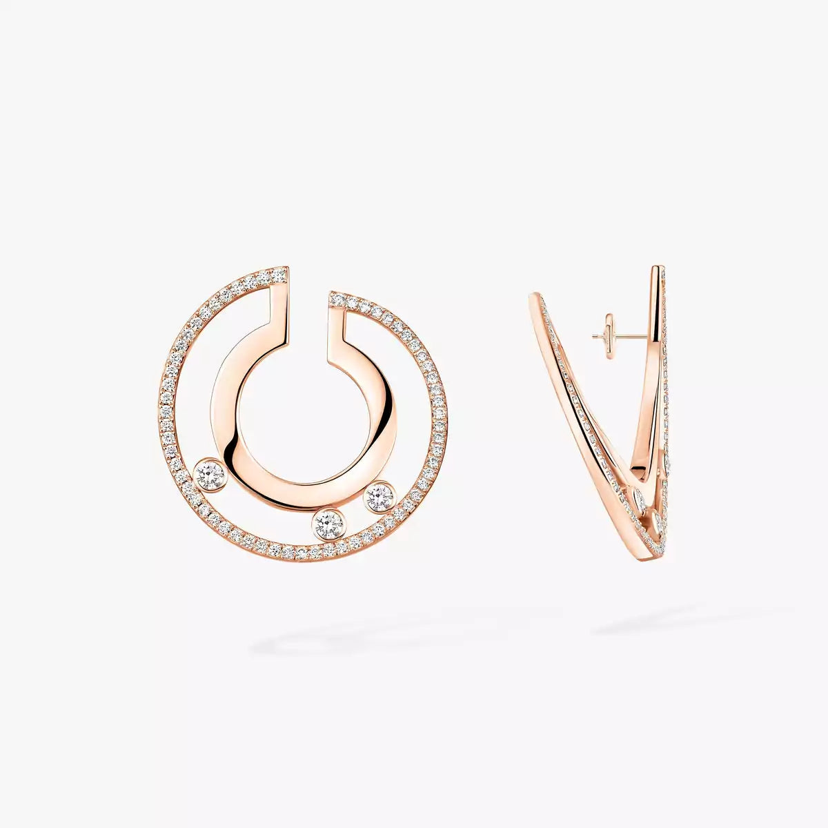 [ORA] Move Romane Small Diamond Hoop Earrings