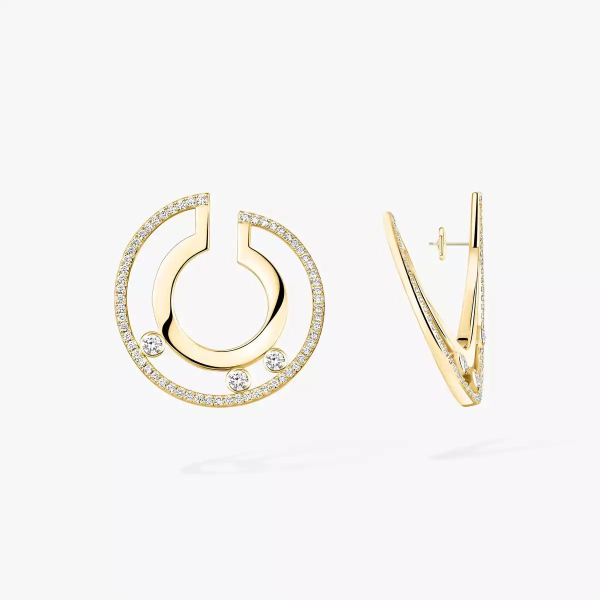 [ORA] Move Romane Small Diamond Hoop Earrings