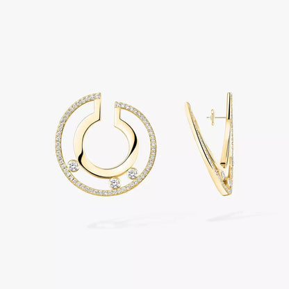 [ORA] Move Romane Small Diamond Hoop Earrings