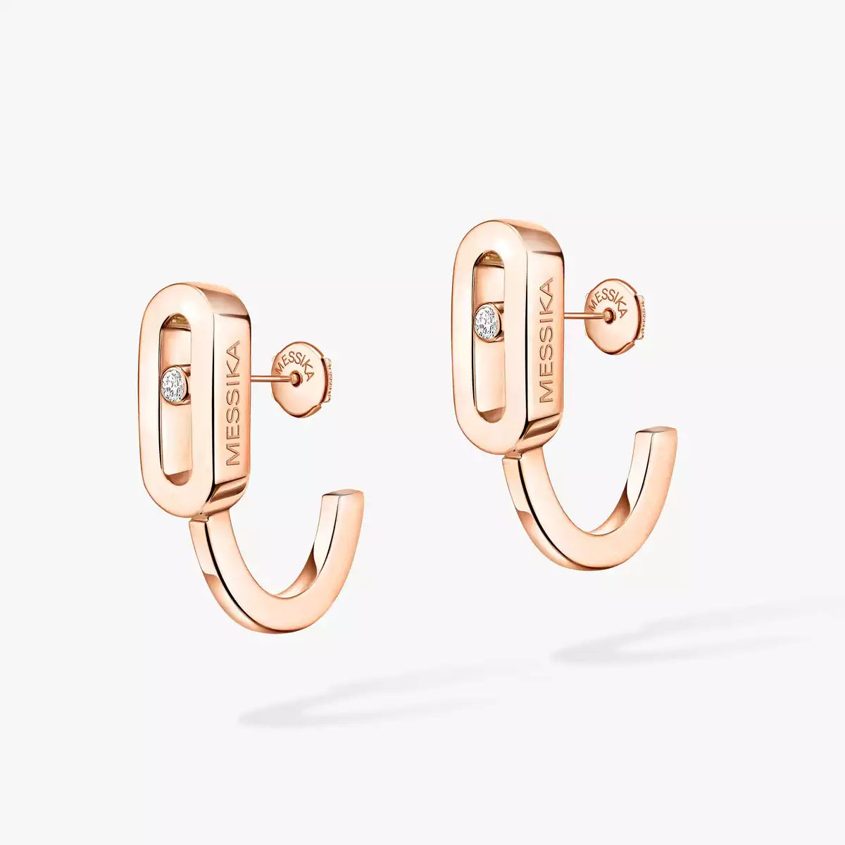 [ORA]Diamond Mini Hoop Earrings Move Classique