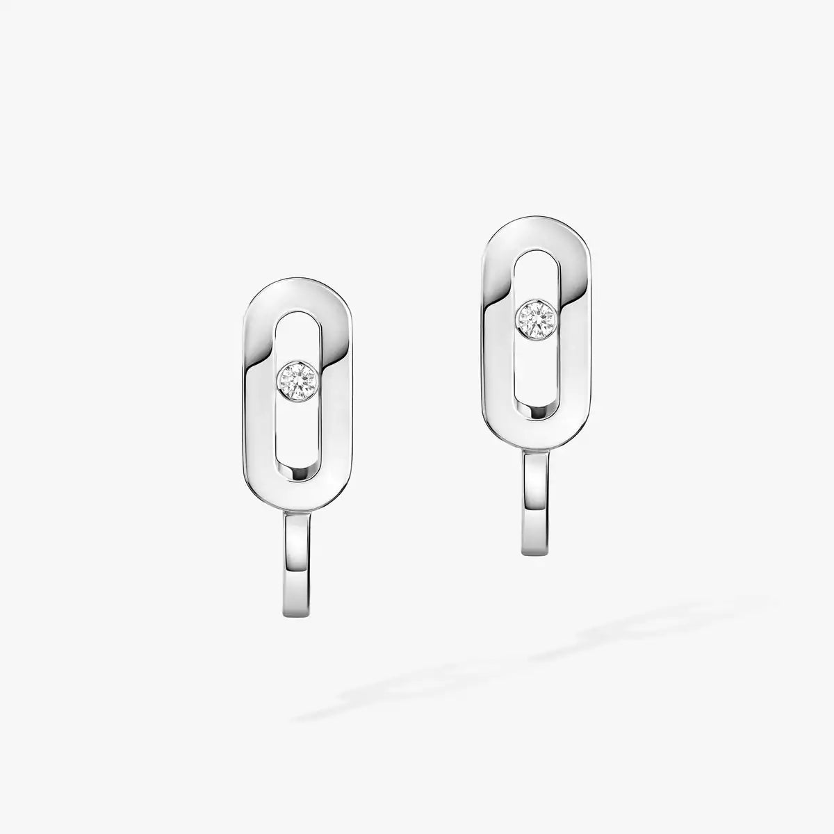 [ORA]Diamond Mini Hoop Earrings Move Classique