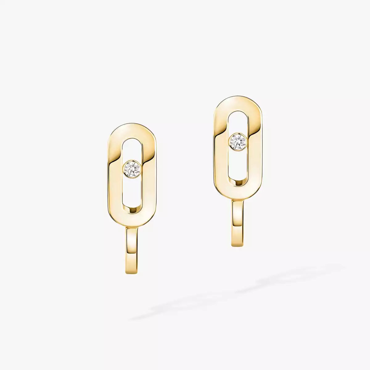 [ORA]Diamond Mini Hoop Earrings Move Classique