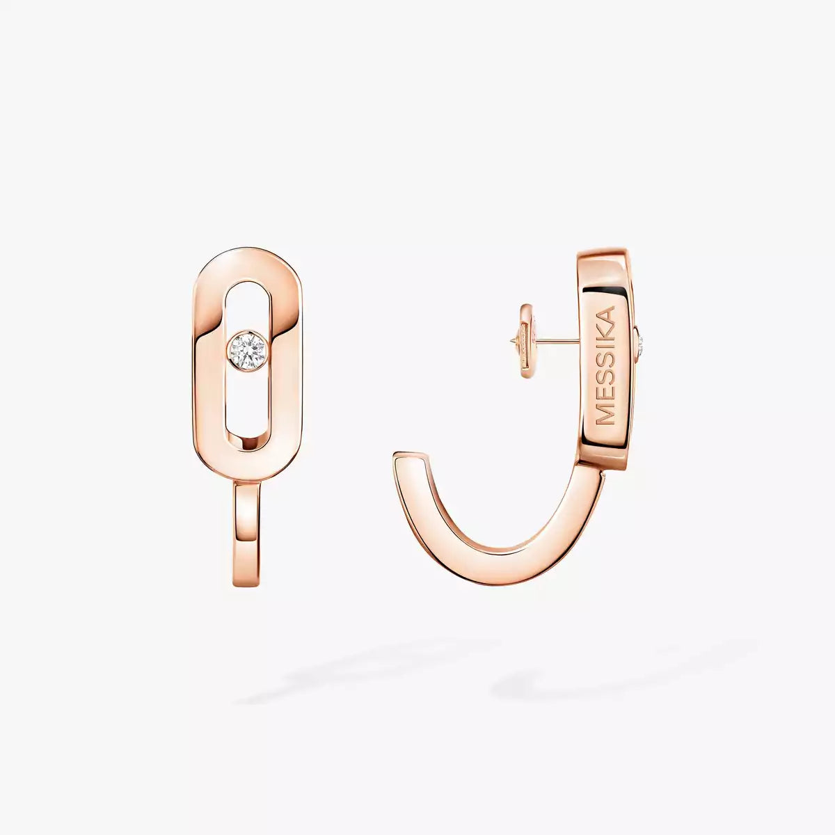 [ORA]Diamond Mini Hoop Earrings Move Classique