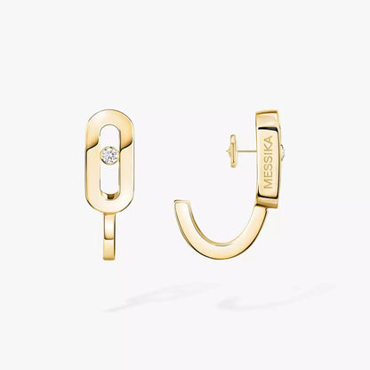 [ORA]Diamond Mini Hoop Earrings Move Classique