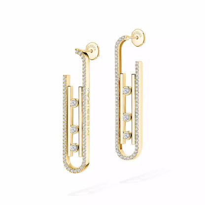[ORA]Diamond Pendant Earrings Move 10Th