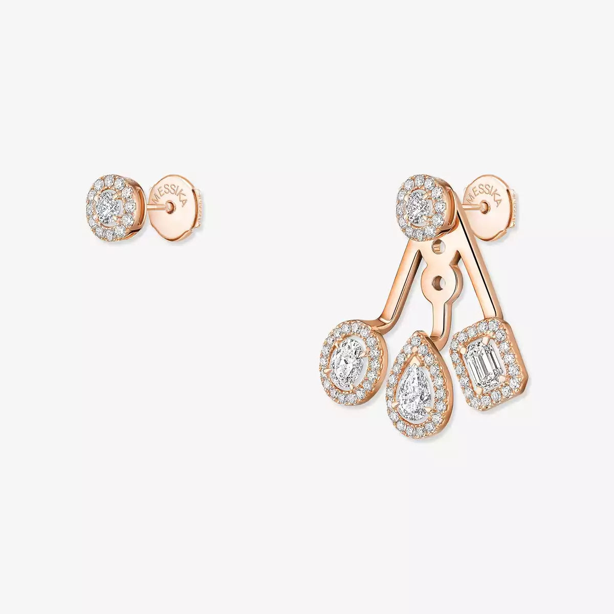 [ORA] My Twin Trio  Diamond Earrings