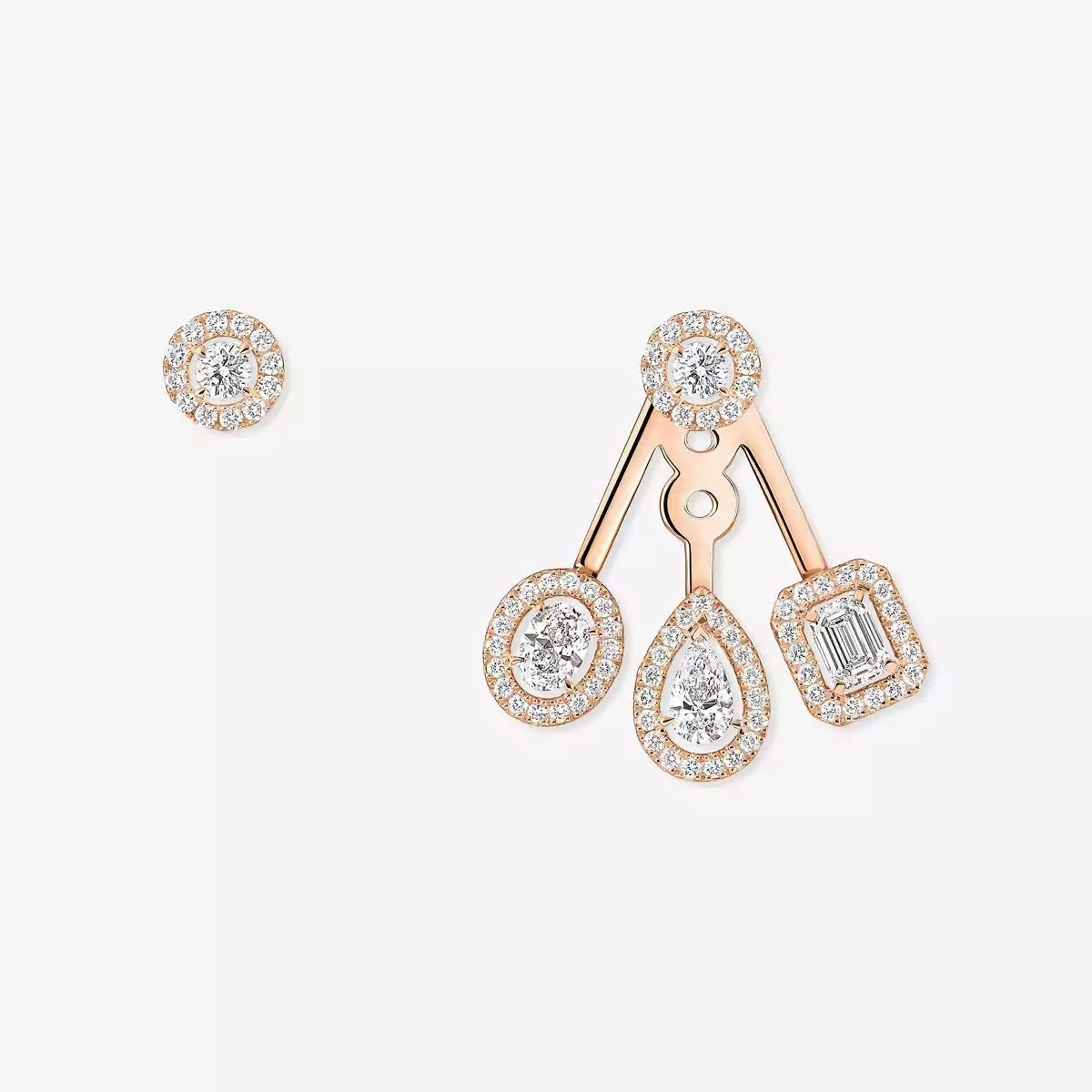 [ORA] My Twin Trio  Diamond Earrings
