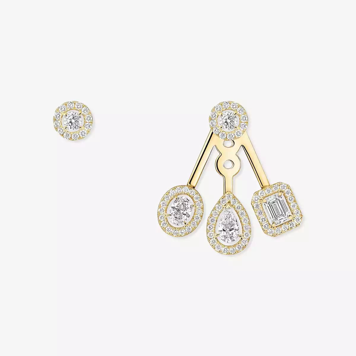 [ORA] My Twin Trio  Diamond Earrings