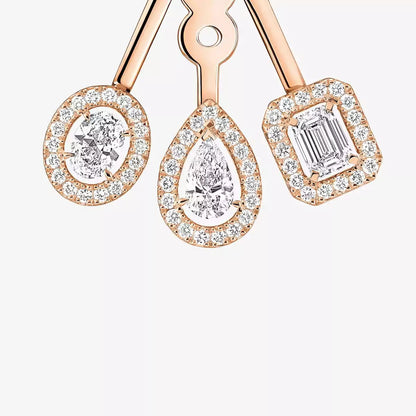 [ORA] My Twin Trio  Diamond Earrings
