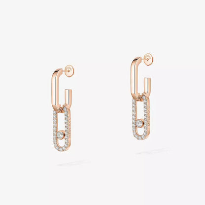 [ORA]Move Link Diamond Earrings
