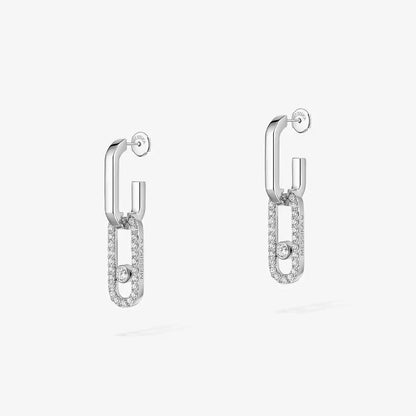 [ORA]Move Link Diamond Earrings