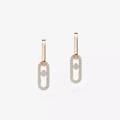 [ORA]Move Link Diamond Earrings