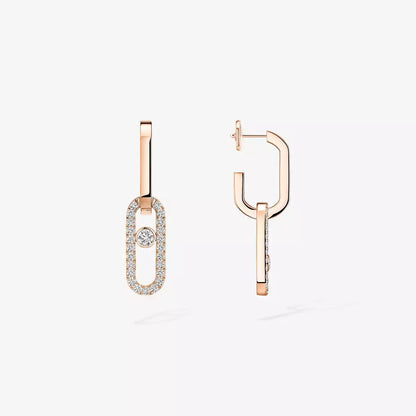 [ORA]Move Link Diamond Earrings