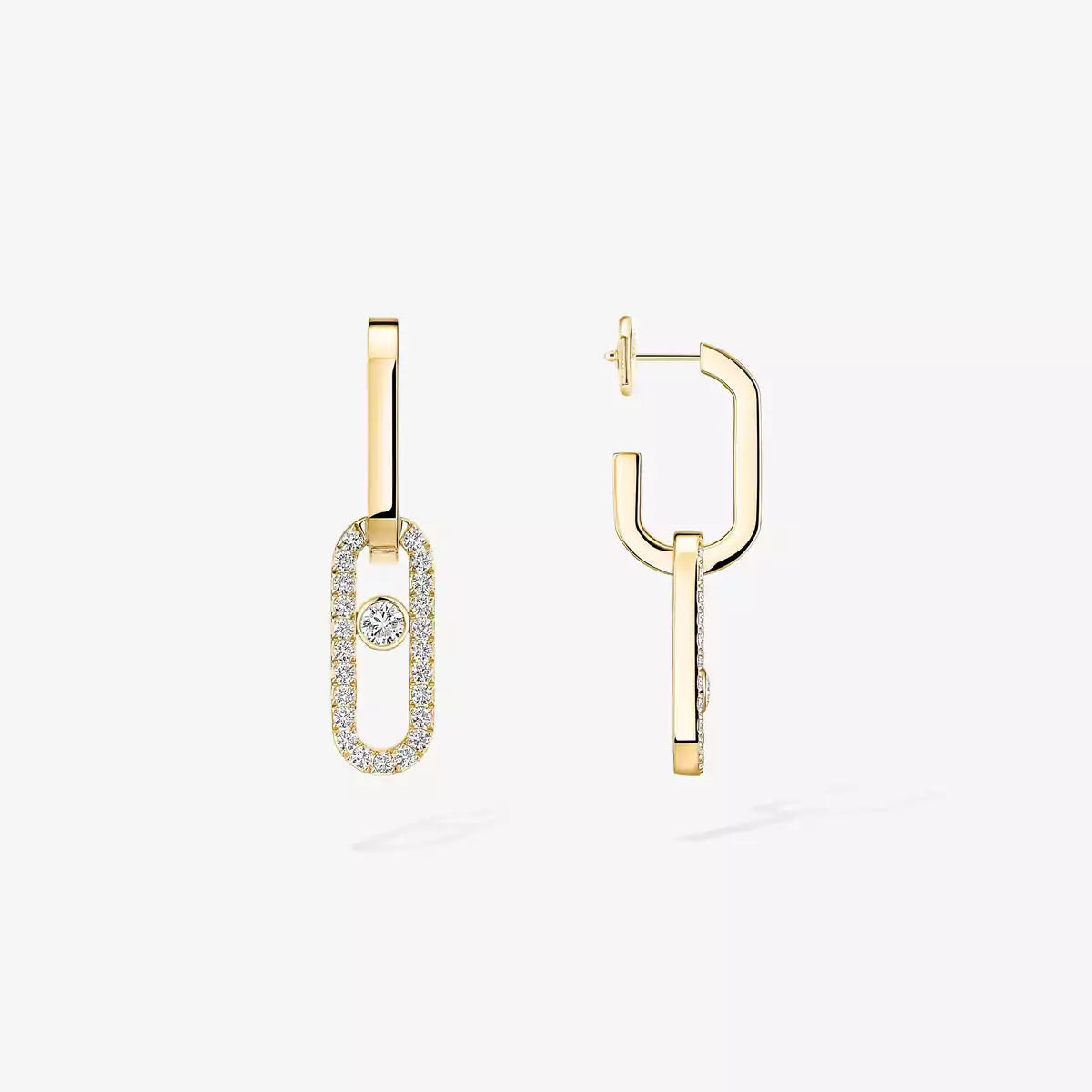 [ORA]Move Link Diamond Earrings