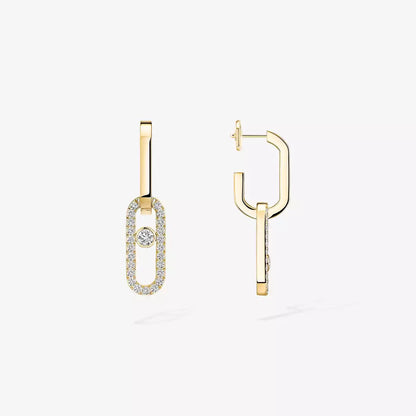 [ORA]Move Link Diamond Earrings