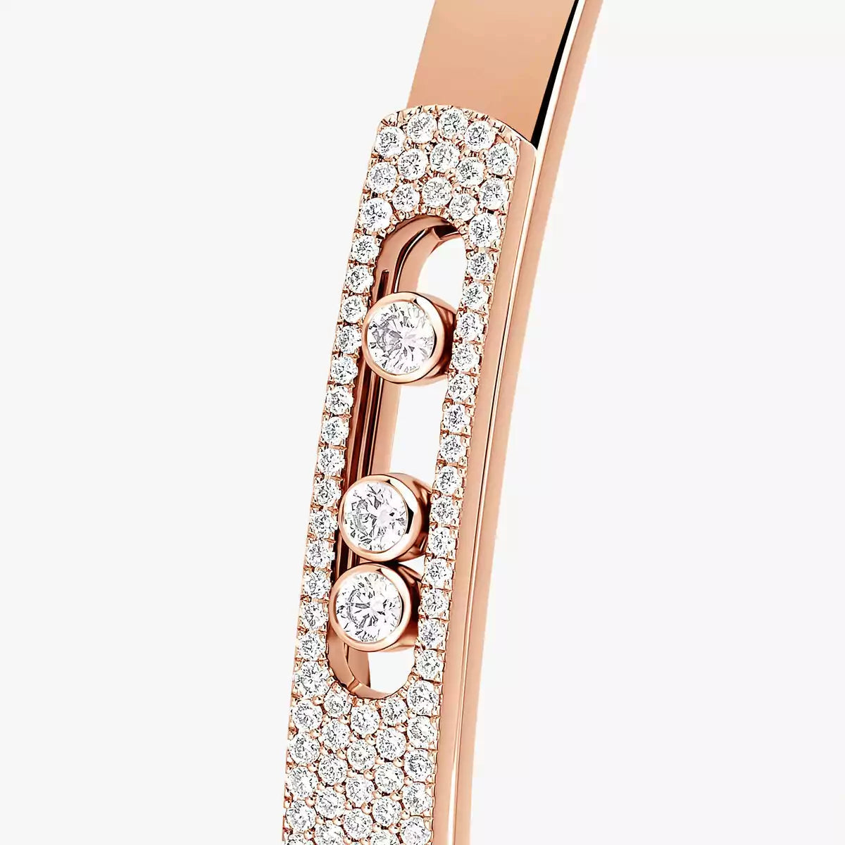 [ORA]Move Noa Rose Gold Pav¨¦ Diamond Bangle Bracelet
