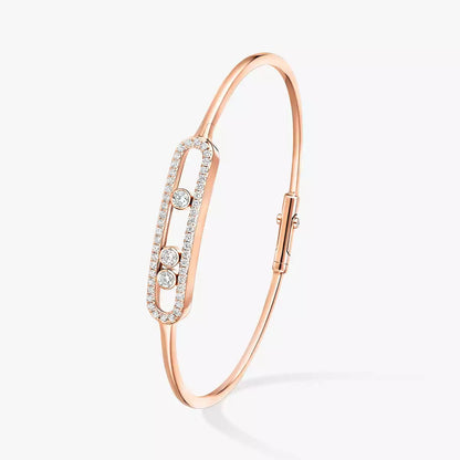 [ORA]Move Pav¨¦ Diamond Bangle Bracelet M