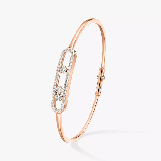 [ORA]Move Pav¨¦ Diamond Bangle Bracelet M