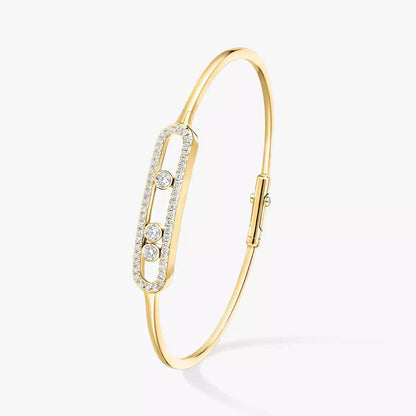 [ORA]Move Pav¨¦ Diamond Bangle Bracelet M