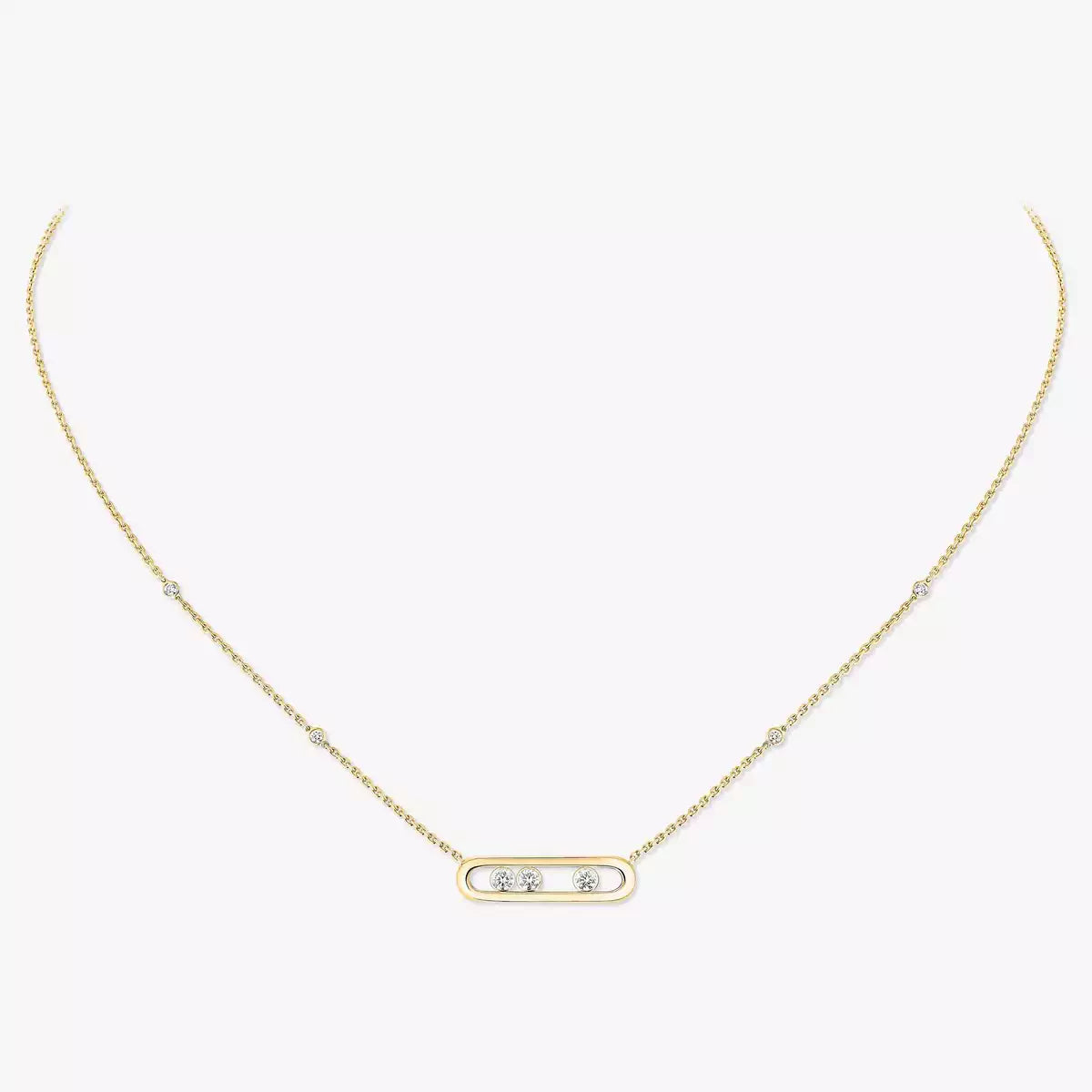 [ORA] Baby Move Gold Diamond Necklace