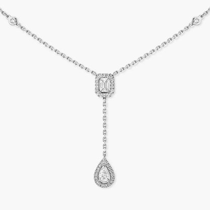 [ORA]Gold Diamond Tie Necklace