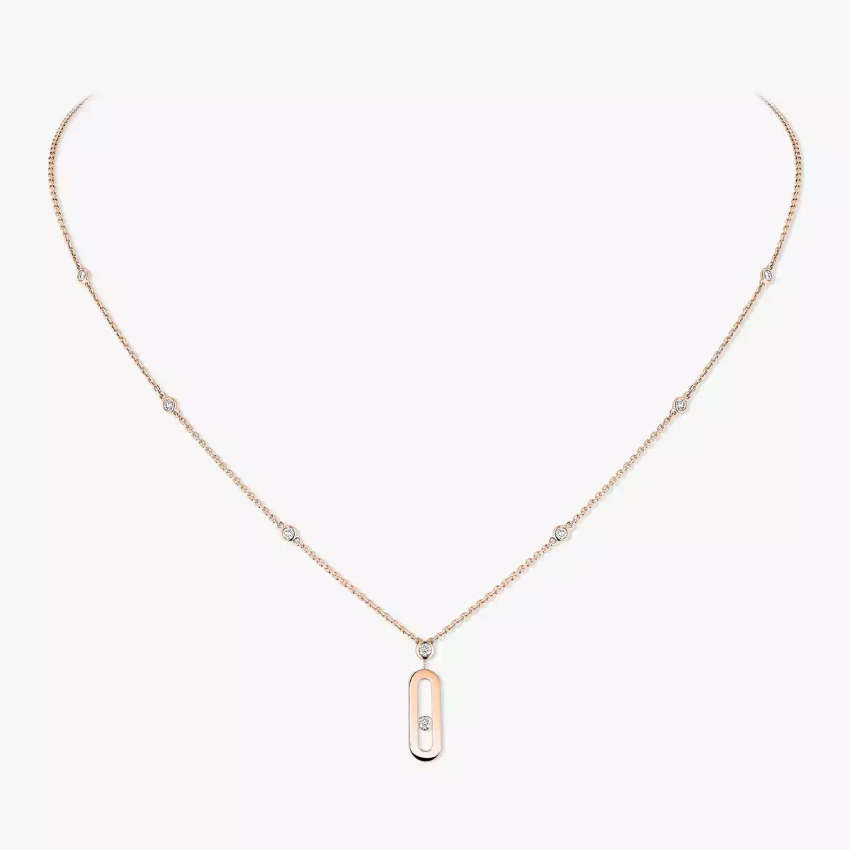 [ORA] Move Uno Gold Diamond Long Necklace