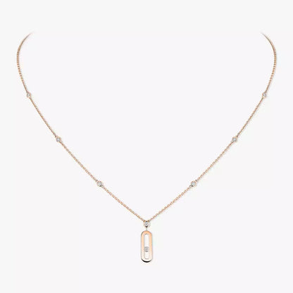 [ORA] Move Uno Gold Diamond Long Necklace