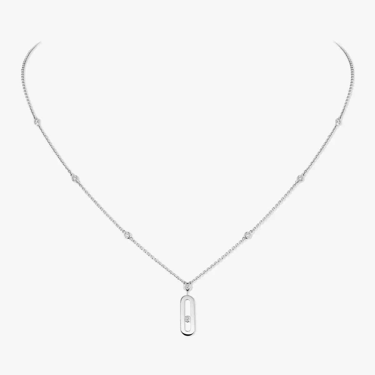 [ORA] Move Uno Gold Diamond Long Necklace