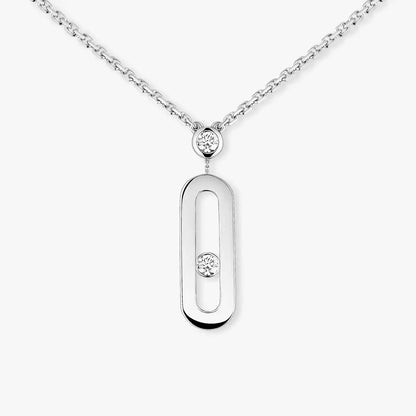 [ORA] Move Uno Gold Diamond Long Necklace