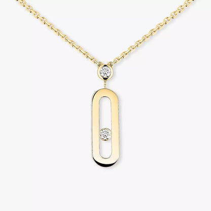 [ORA] Move Uno Gold Diamond Long Necklace
