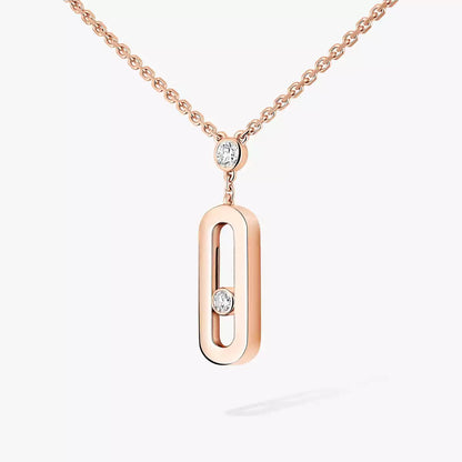 [ORA] Move Uno Gold Diamond Long Necklace