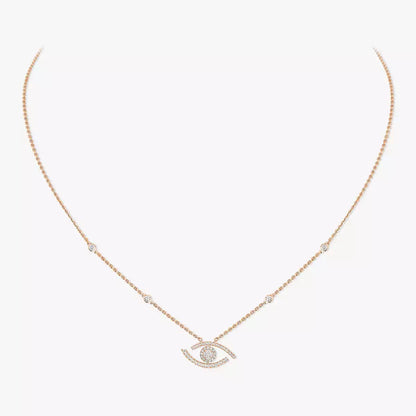 [ORA]Pave_ Diamond Necklace Lucky Eye