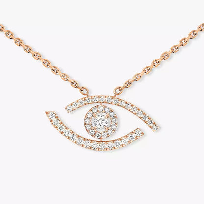 [ORA]Pave_ Diamond Necklace Lucky Eye