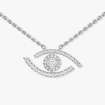 [ORA]Pave_ Diamond Necklace Lucky Eye