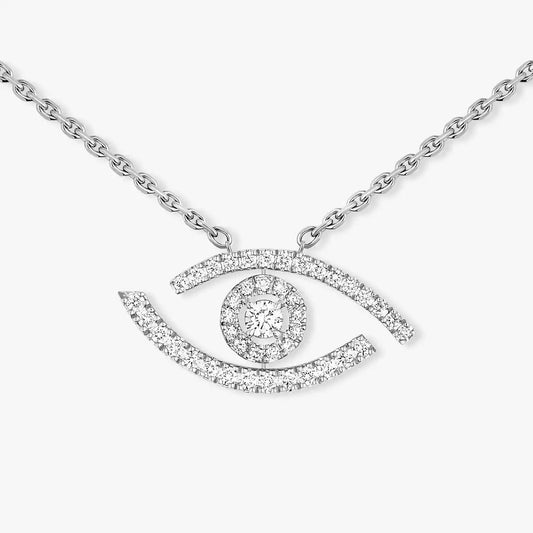 [ORA]Pave_ Diamond Necklace Lucky Eye