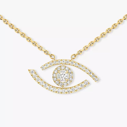 [ORA]Pave_ Diamond Necklace Lucky Eye